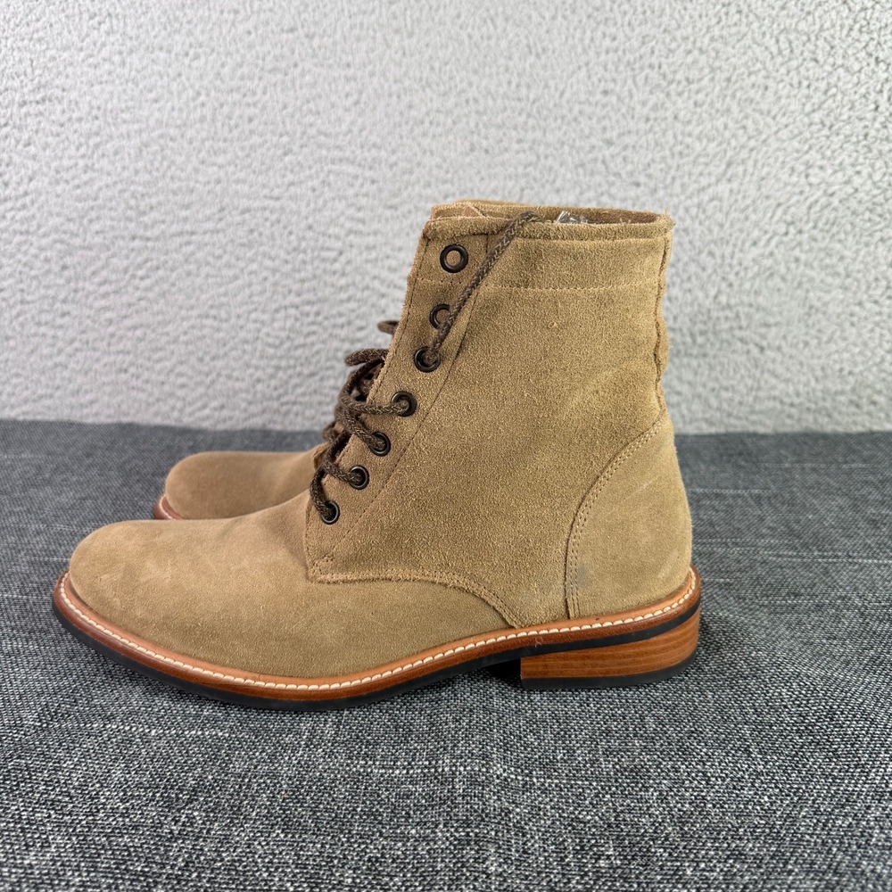 Nisolo Andres Everyday Boot Mens 9 Oak Tan Suede Lace Up Goodyear Welt 8740-6672